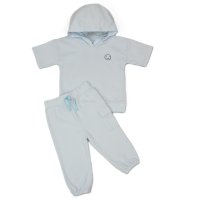 J33835: Baby Boys Waffle Fabric Hooded Top & Jog Pant Outfit  (1-2 Years)